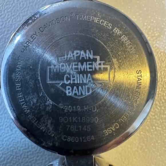 Harley-Davidson Stainless Steel Watch Back - nhima.co.zm display picture 1